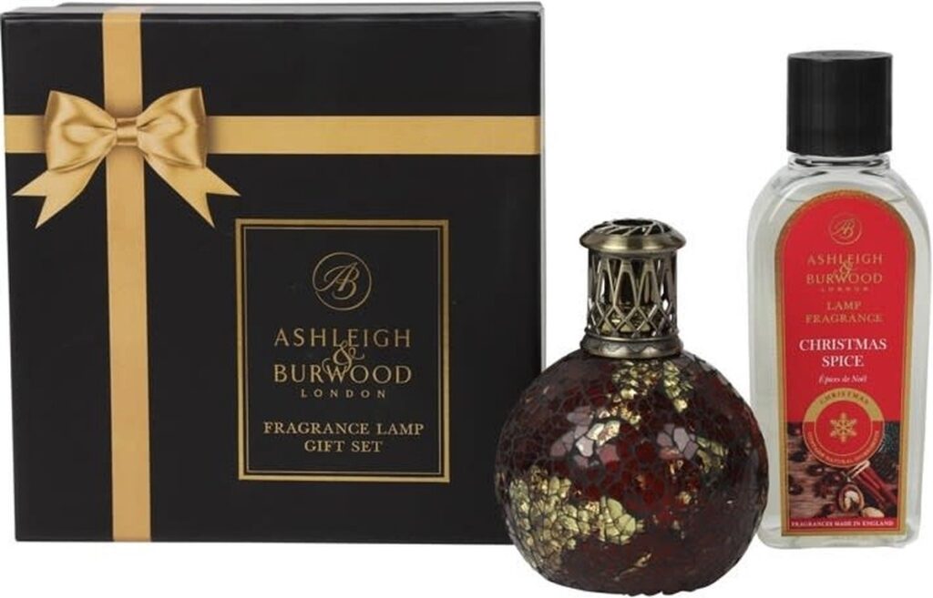Coffret cadeau comprenant un brûleur à parfum aux senteurs de Noël
