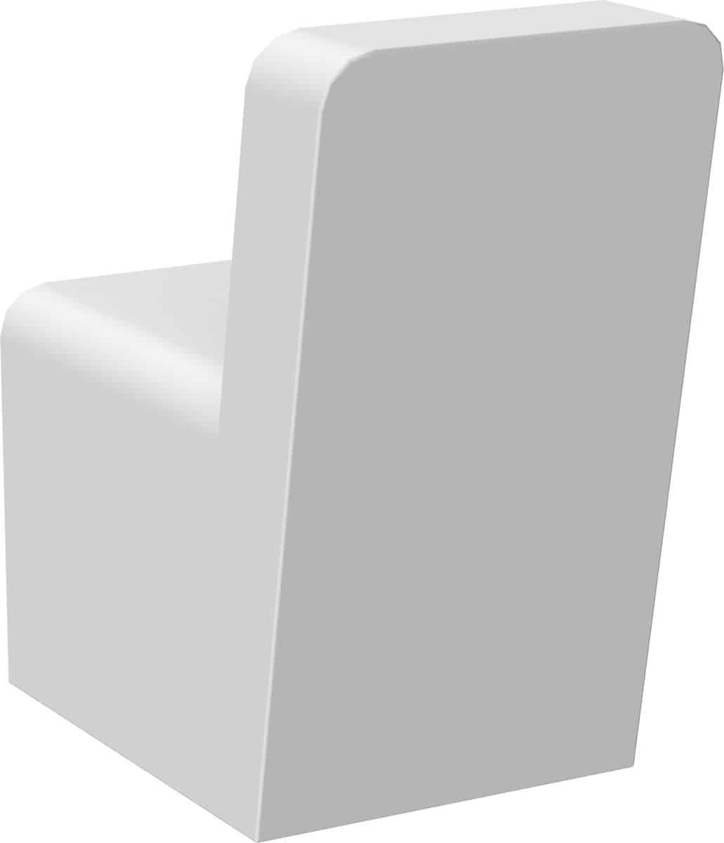White modern plastic chair without armrest
