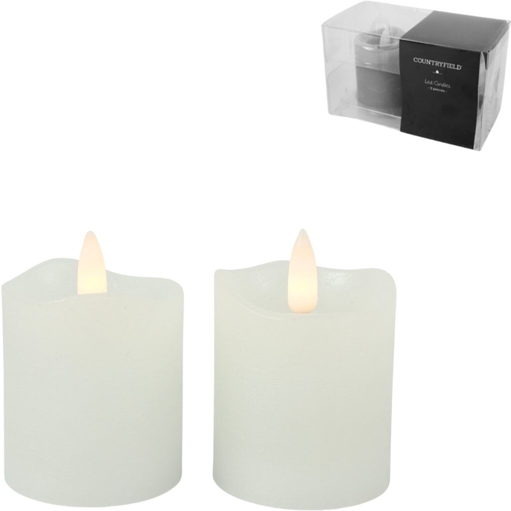 Two LED candles with packaging