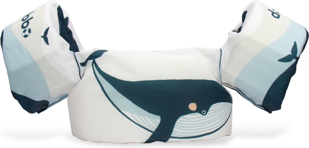 Swim band with whale print for children.