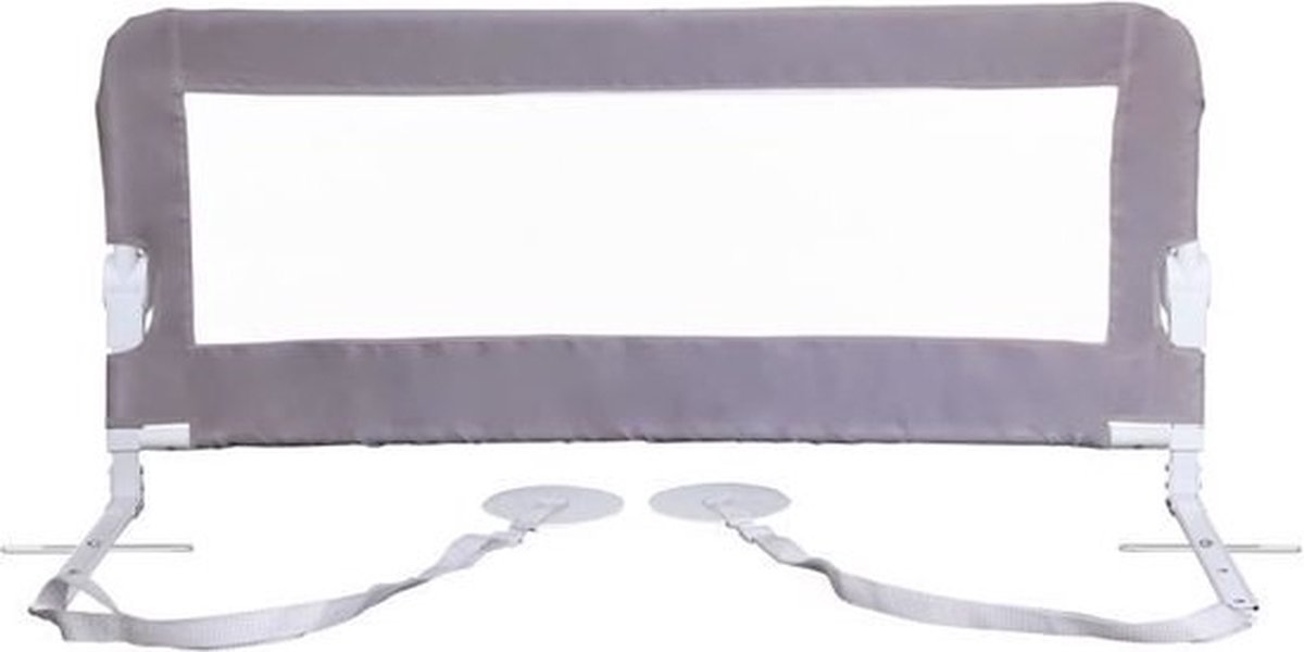 Inflatable bed rail guard with straps